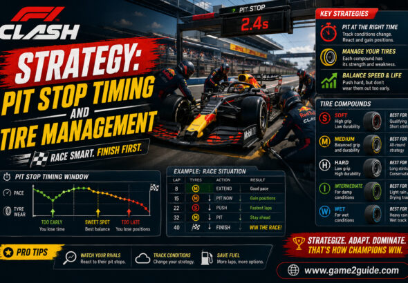 F1 Clash Strategy Pit Stop Timing and Tire Management