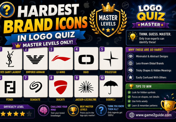 Hardest Brand Icons in Logo Quiz Master Levels