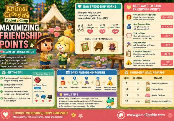 Maximizing Friendship Points in Animal Crossing Pocket Camp