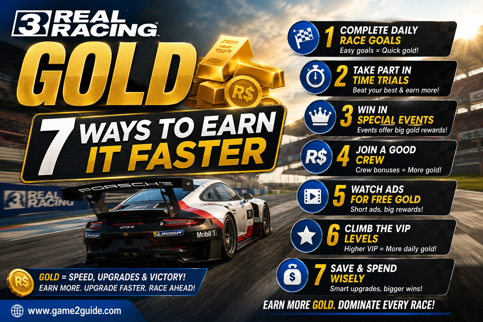 Real Racing 3 Gold 7 Ways to Earn It Faster
